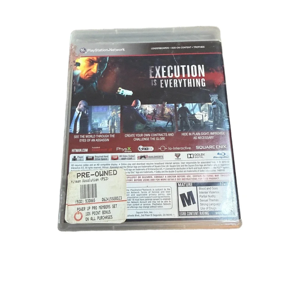 Hitman Absolution Sony PlayStation 3 PS3 Action Stealth Game Square Enix 2012